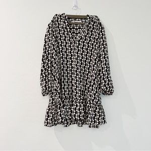 Zara woman printed black short dress